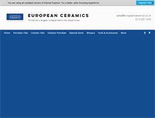 Tablet Screenshot of europeanceramics.co.uk